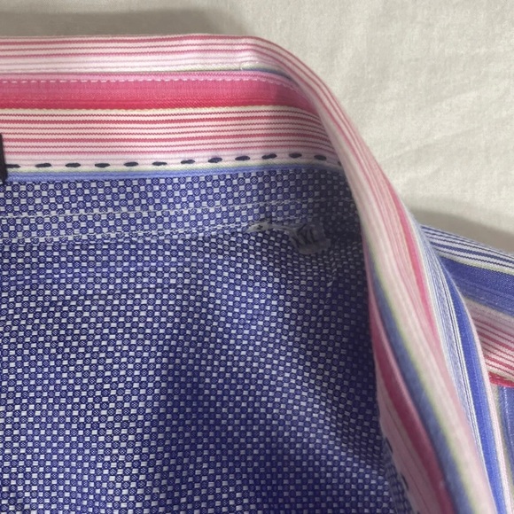 Bugatchi Mens Multicolor Striped Long Sleeve Button Up Shirt Size XXL - Picture 6 of 11